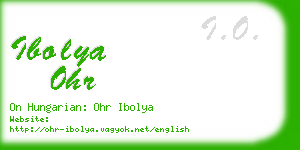 ibolya ohr business card